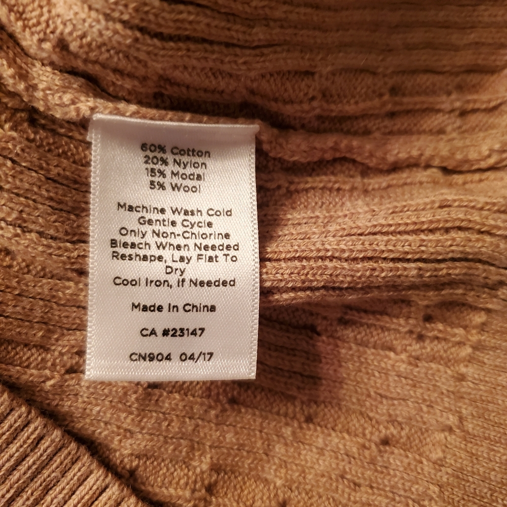 Talbots Tan Cable Knit Sweater - Picture 7 of 8